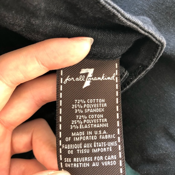 7 for all mankind the skinny black jeans, size24 - Picture 6 of 6